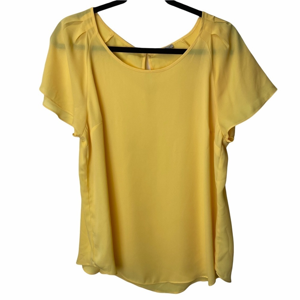 KISMET sheer yellow top size large